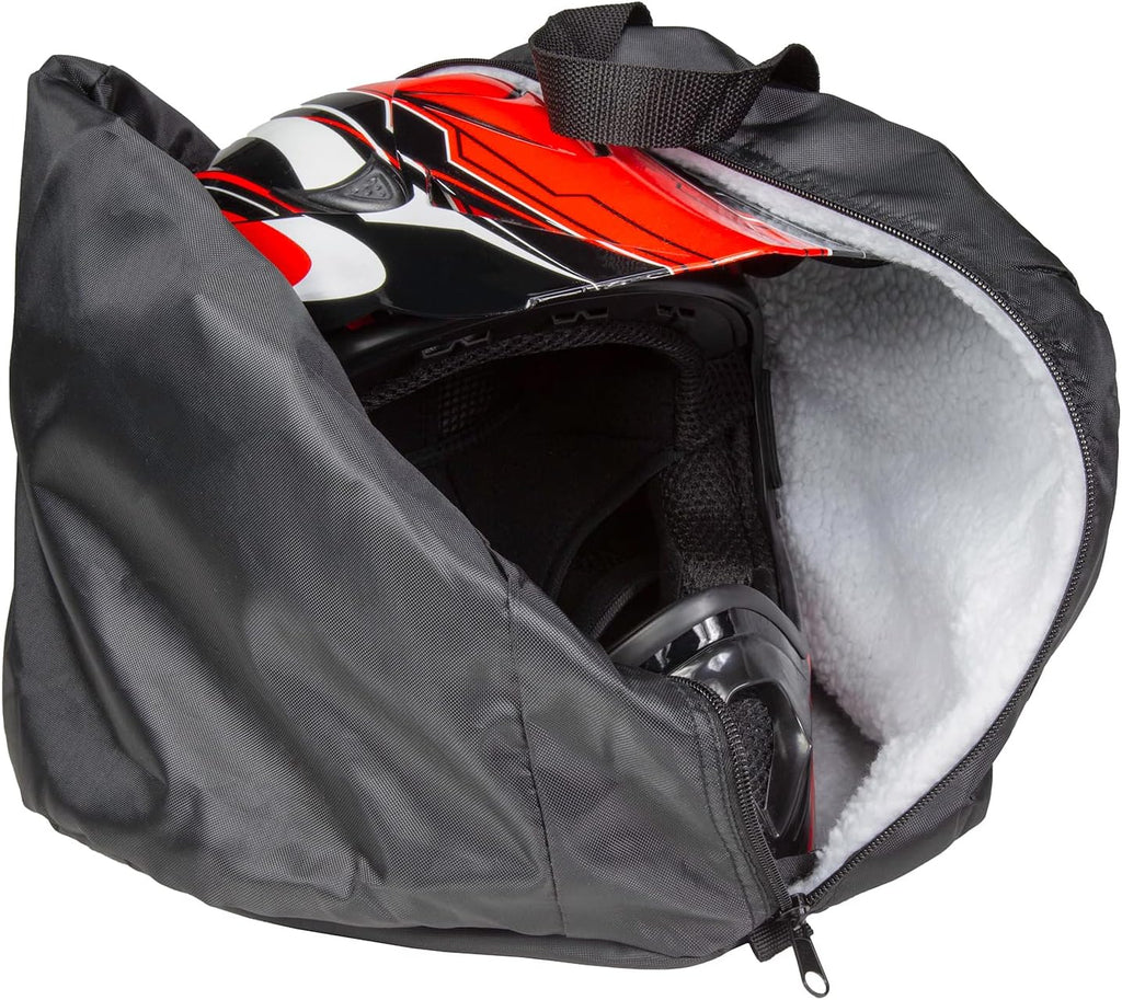 Raider BCS-8B Deluxe Black Nylon Durable Motorcycle MX Helmet Bag Medium