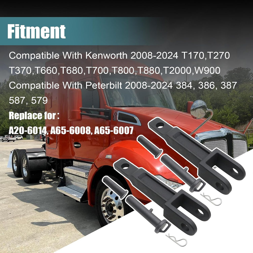 GXARTS 2 Sets Tow Hook Compatible with Kenworth Peterbilt with Pull Pins Frame Pins A20-6014 A65-6008 A65-6007