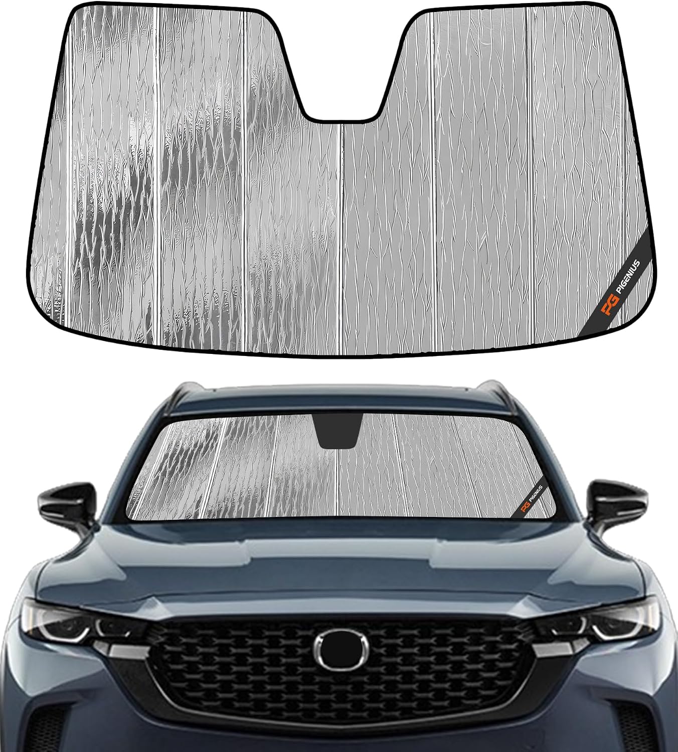Pigenius Windshield Sunshade for Mazda CX-50 2023-2026 Front Window Sun Shade - AstraGuard