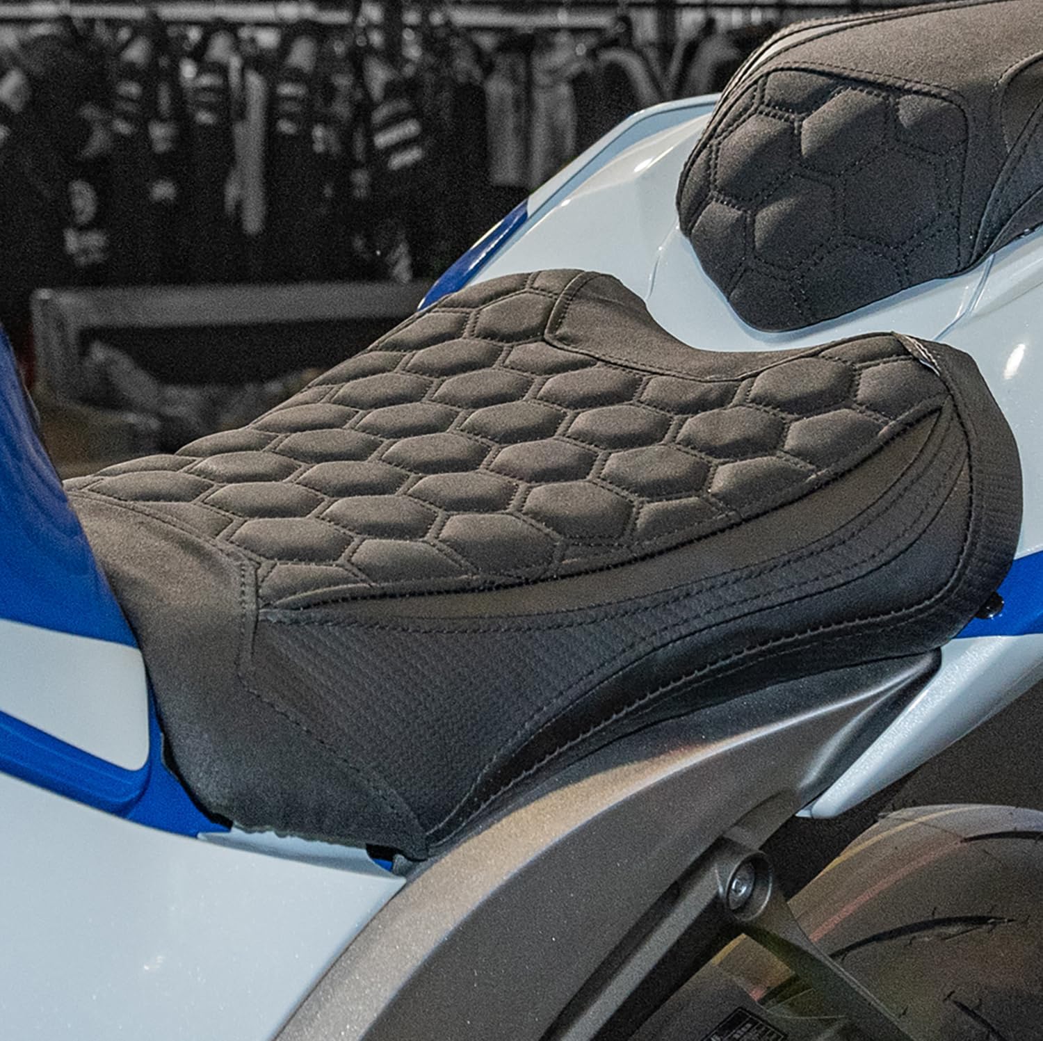Motorcycle Driver Seat Pad for Ninja ZX-10R ZX-10RR 2021-2025 Front Rider Cushion Pressure Relief Saddle, Front-Carbon Fiber Look