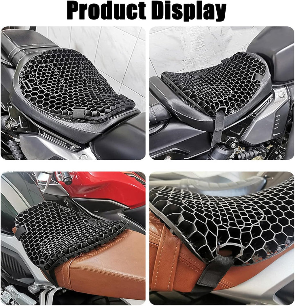 Motorcycle Seat Cushion for Honda ADV150 2021-2023, 3D Honeycomb TPE Gel Seat Pad, Breathable and Non-Slip Shock-Absorbing Seat Cover, Pressure-Relief Design