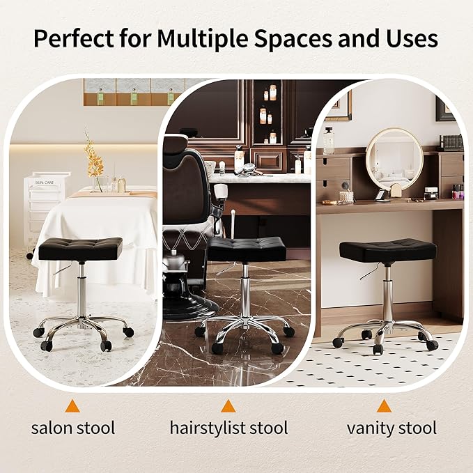 Ergonomic Rolling Shop Stool Salon Stool - Image 6