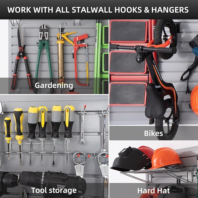 Slat Wall Paneling Garage Wall Organizer, Slat Board PVC Wall Panels Garage - Image 6