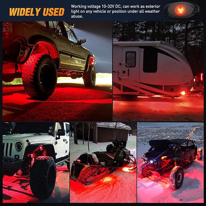 Nilight LED Rock Light 6PCS Underglow Wheel Well Pods Waterproof Exterior - Image 8
