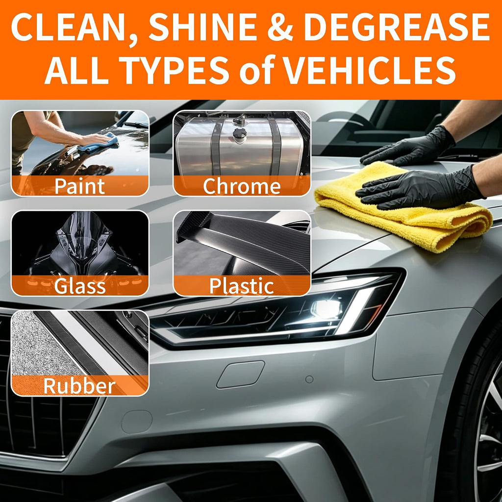 Bug, Sap & Tar Remover for Cars - Powerful Stain Dissolving Spray, UV Protection, Car Bug Remover,Tree Sap Remover,Bug Cleaner for Exterior Paint Glass Chrome,with Microfiber Towel 2 Pack-16.9 Fl Oz