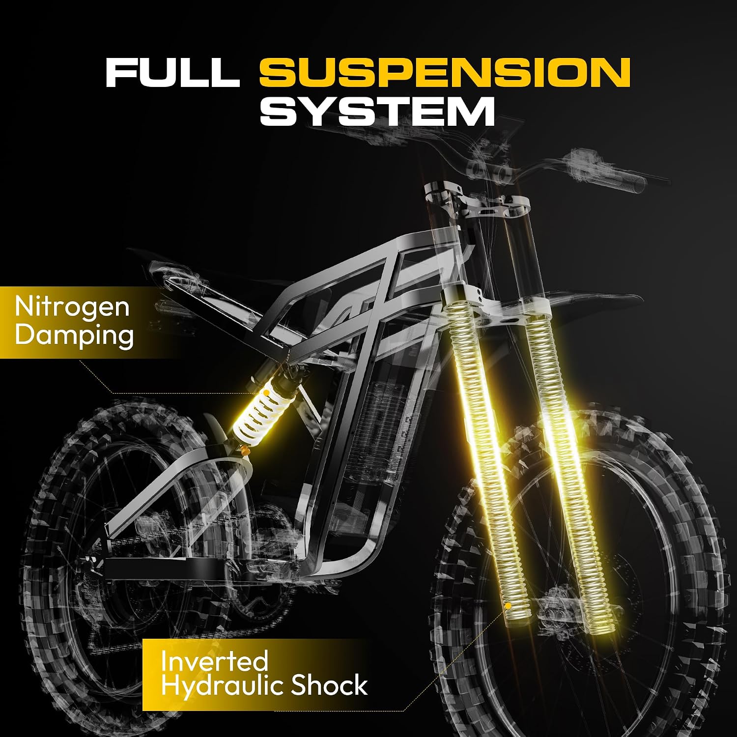 COSWHEEL Electric Dirt Bike for Adults, 7000/9000W Peak Motor Electric Motorcycle, 60/72V 30/40Ah Battery, Up to 55/60MPH Off Road Electric Bike, 17/19” Tires, Dual Suspension, Hydraulic Brakes