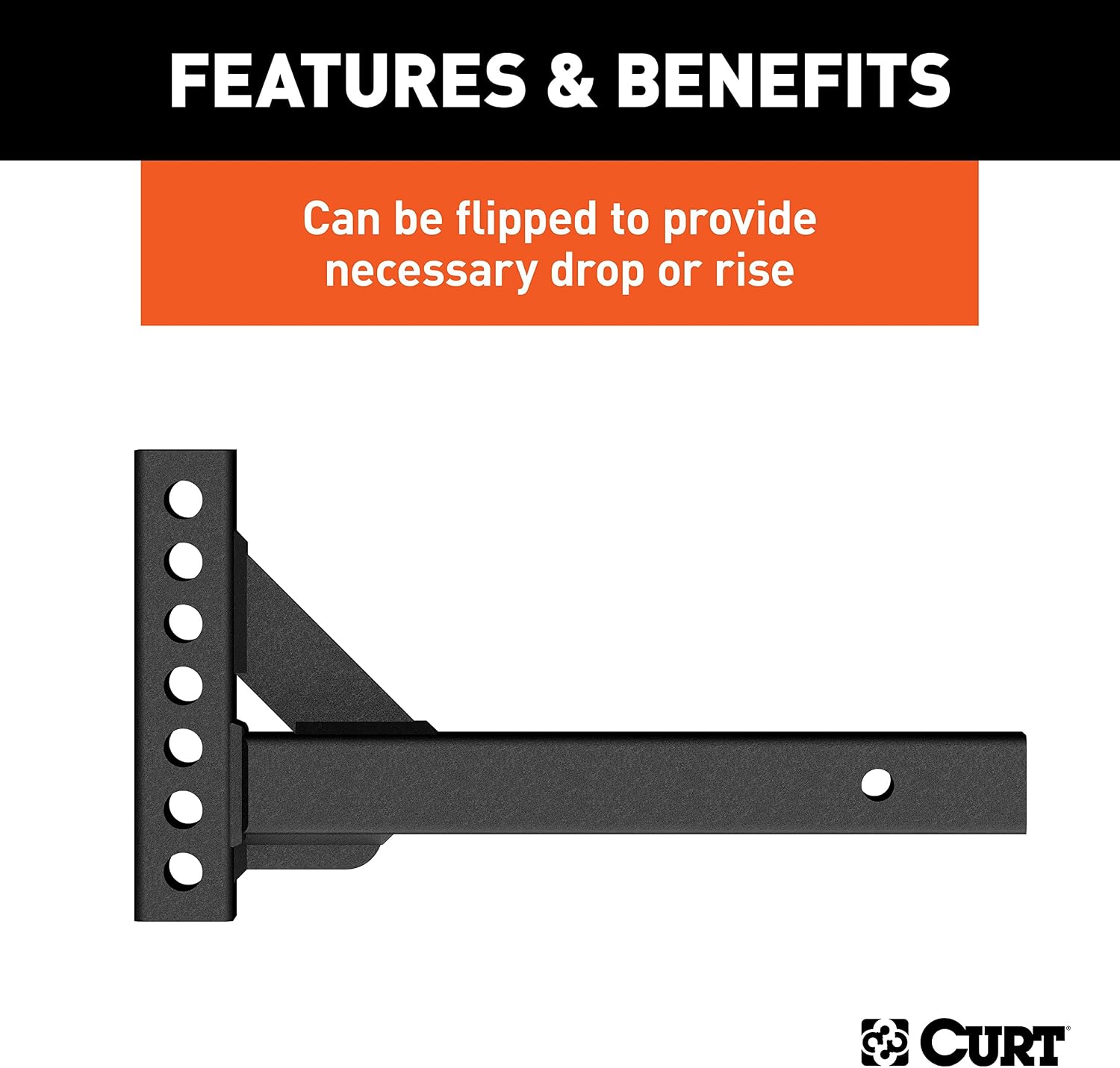 Curt Manufacturing 17103 Adj Hitch Bar 16 in Length