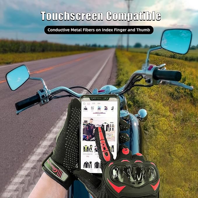 Motorcycle Gloves for Men and Women Full Finger Touchscreen Mountain Dirt Bike - Image 3