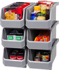 Plastic Containers for Organizing and Storage Bins for Closet, Garage or Pantry