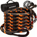 1-1/8" x 30' Kinetic Recovery Tow Rope (48,600lbs), with 2 Soft Shackles Offroad Recovery Kit for 4WD Pick Up Truck, SUV, ATV, UTV (Black&Orange)