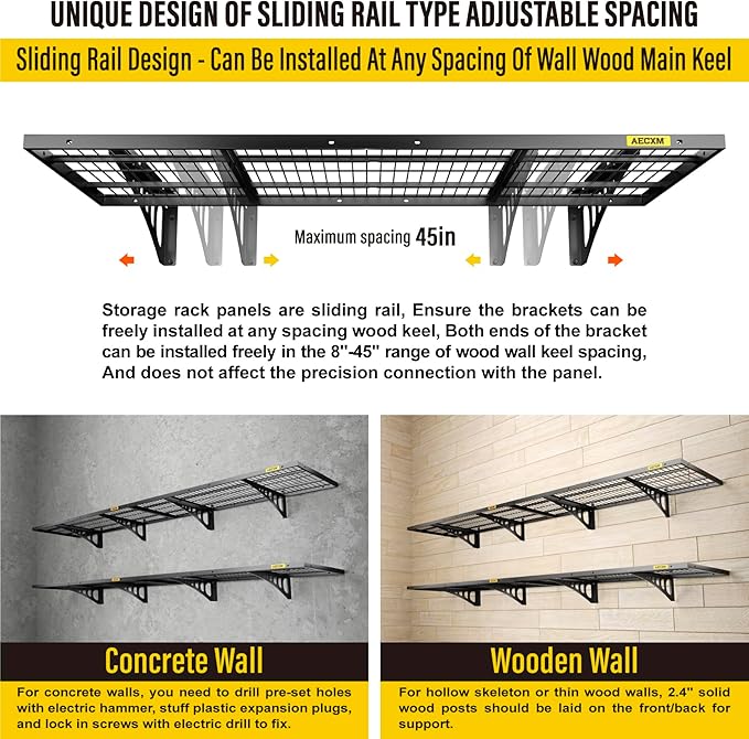 1.64x4ft 4Pack Wire Shelving Unit Heavy Duty Garage Storage Shelves Wall - Image 6