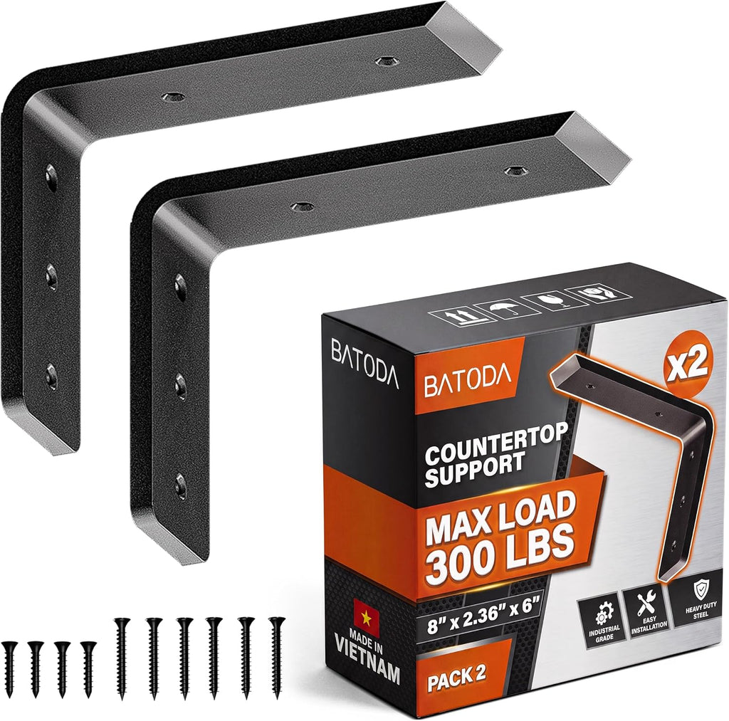 batoda 8” countertop support steel brackets (2 pcs), main product view