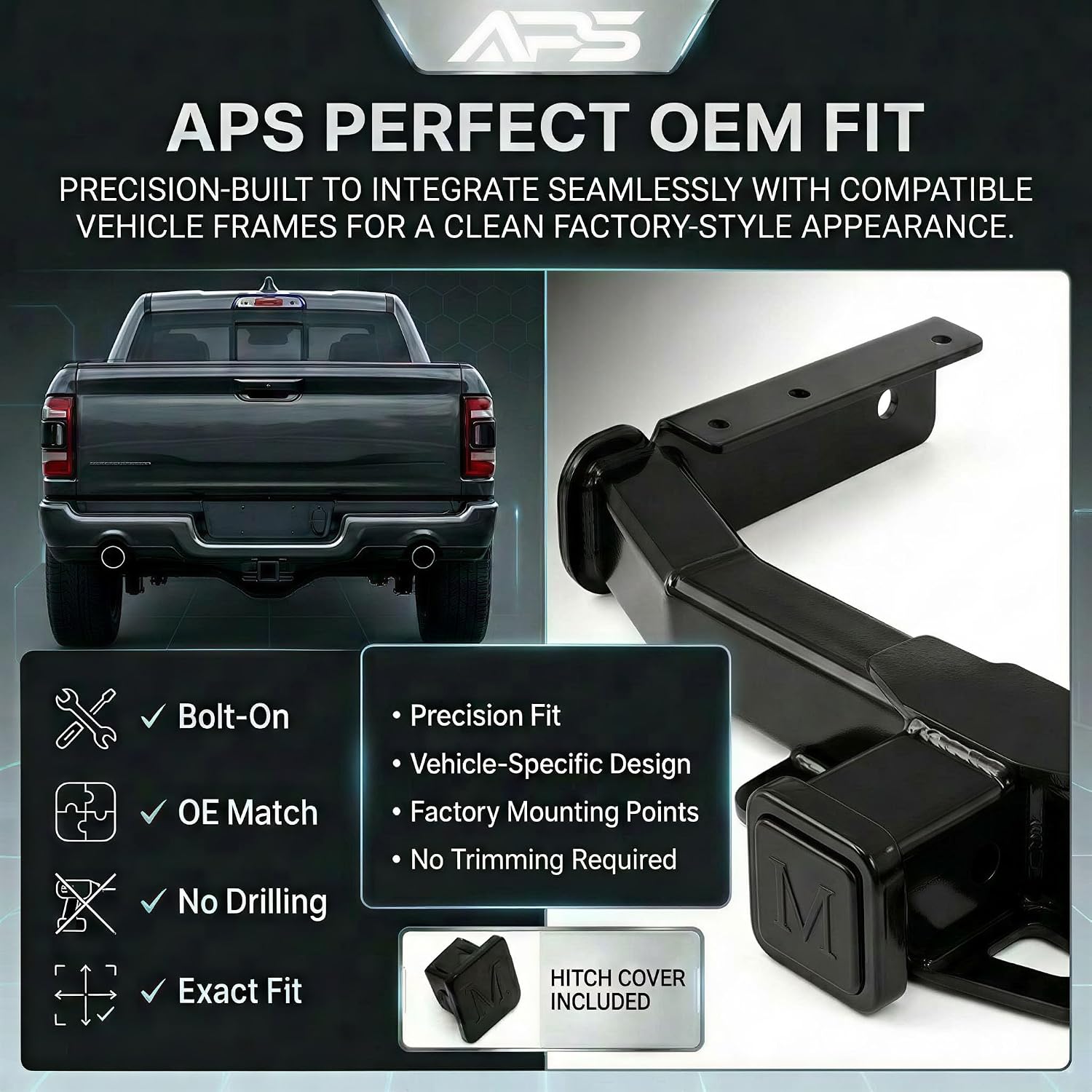 APS Assembly Class 3 Trailer Hitch 2 Inches Receiver Tube Towing Hitch Compatible with Journey 2009-2020