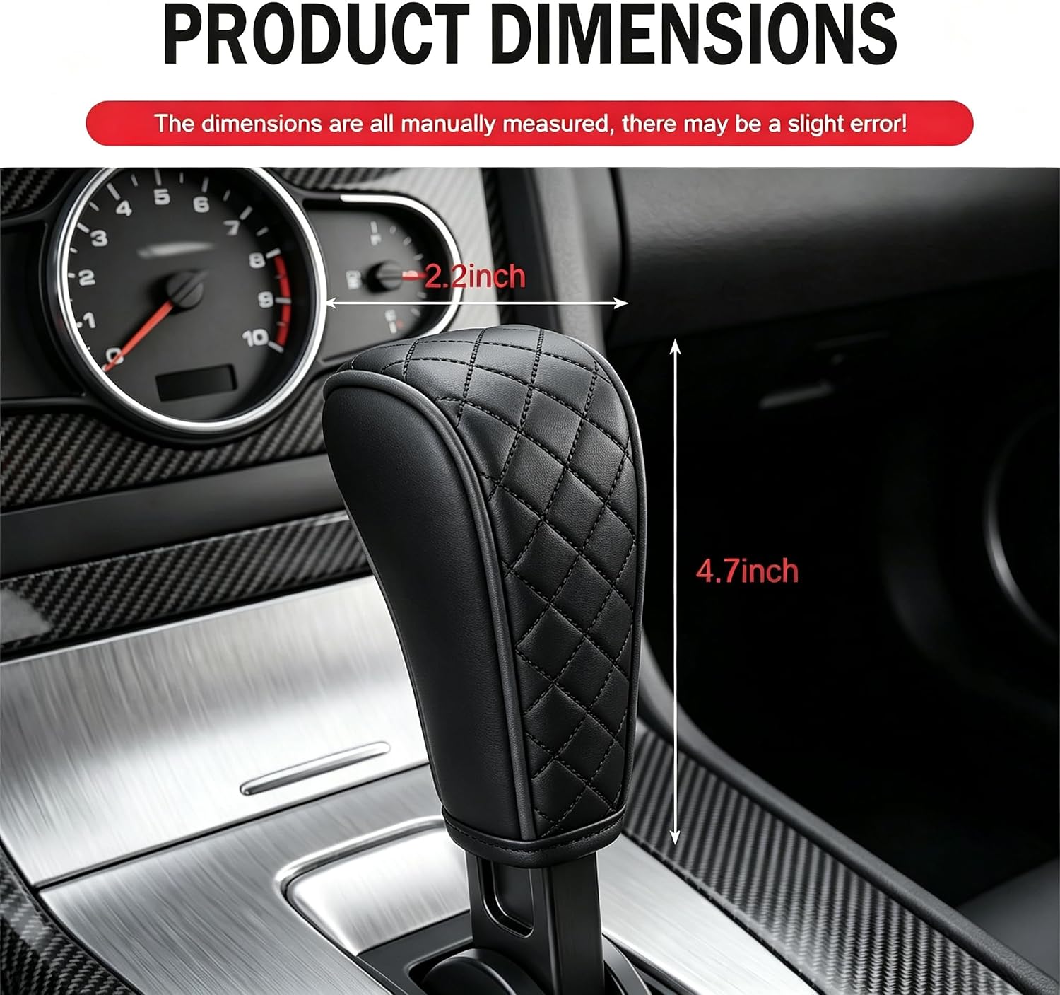 Universal Leather Car Gear Shift Knob Cover (Black)
