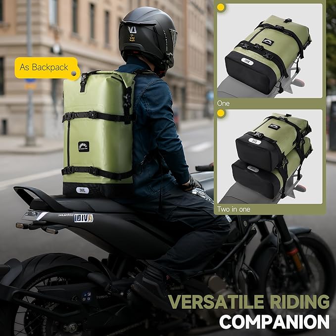 Motorcycle Saddle Bag, 30L Waterproof Motorcycle Tail Bag, 2 Size and 3 Color - Image 4