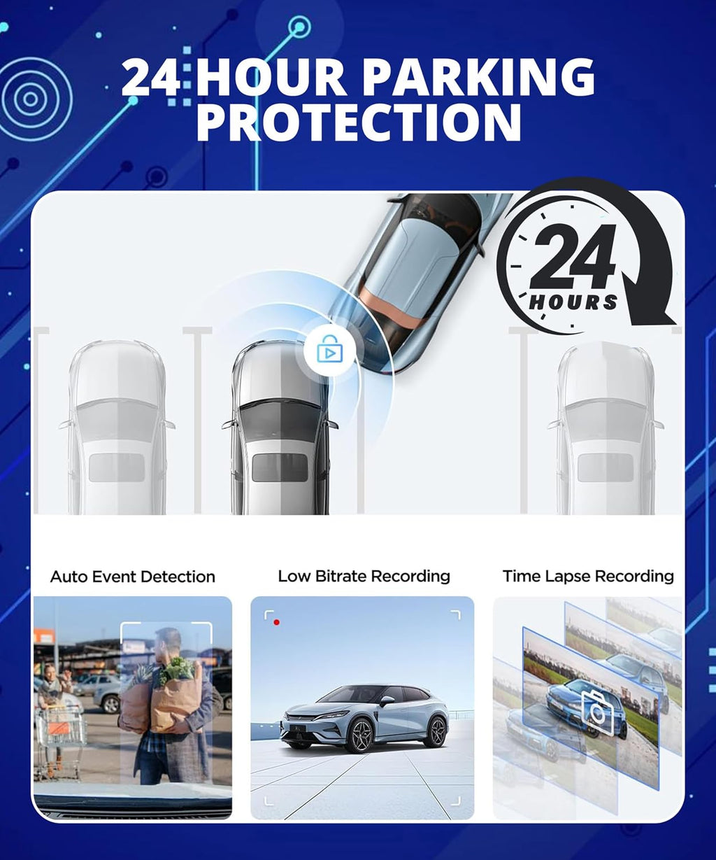 viofo a119 v3 dash cam, 2k front recording, side view
