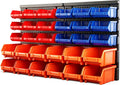 horusdy wall mounted storage bins parts rack 30pc, main product view