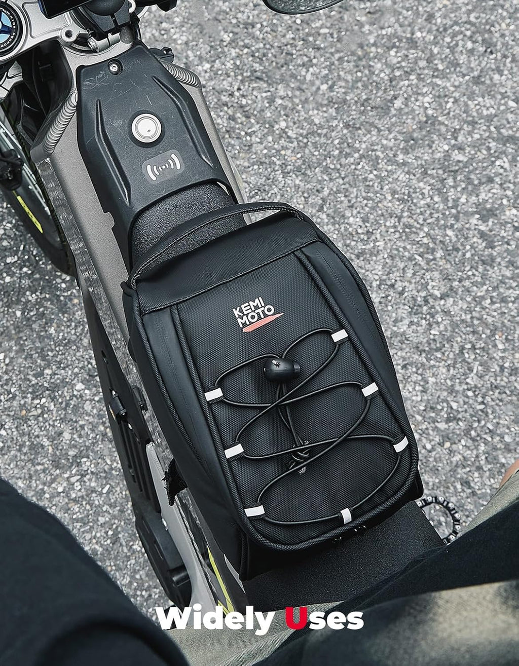 KEMIMOTO Dirt Bike Frame Bag, Waterproof Front Battery Bag Storage Pouch Compatible with Sur-Ron Light Bee X, S X160, X260 Soleil 01 E-Ride Pro SS/S ridstar q20 Talaria E-Bike,Dual Sport 2.5L Silver