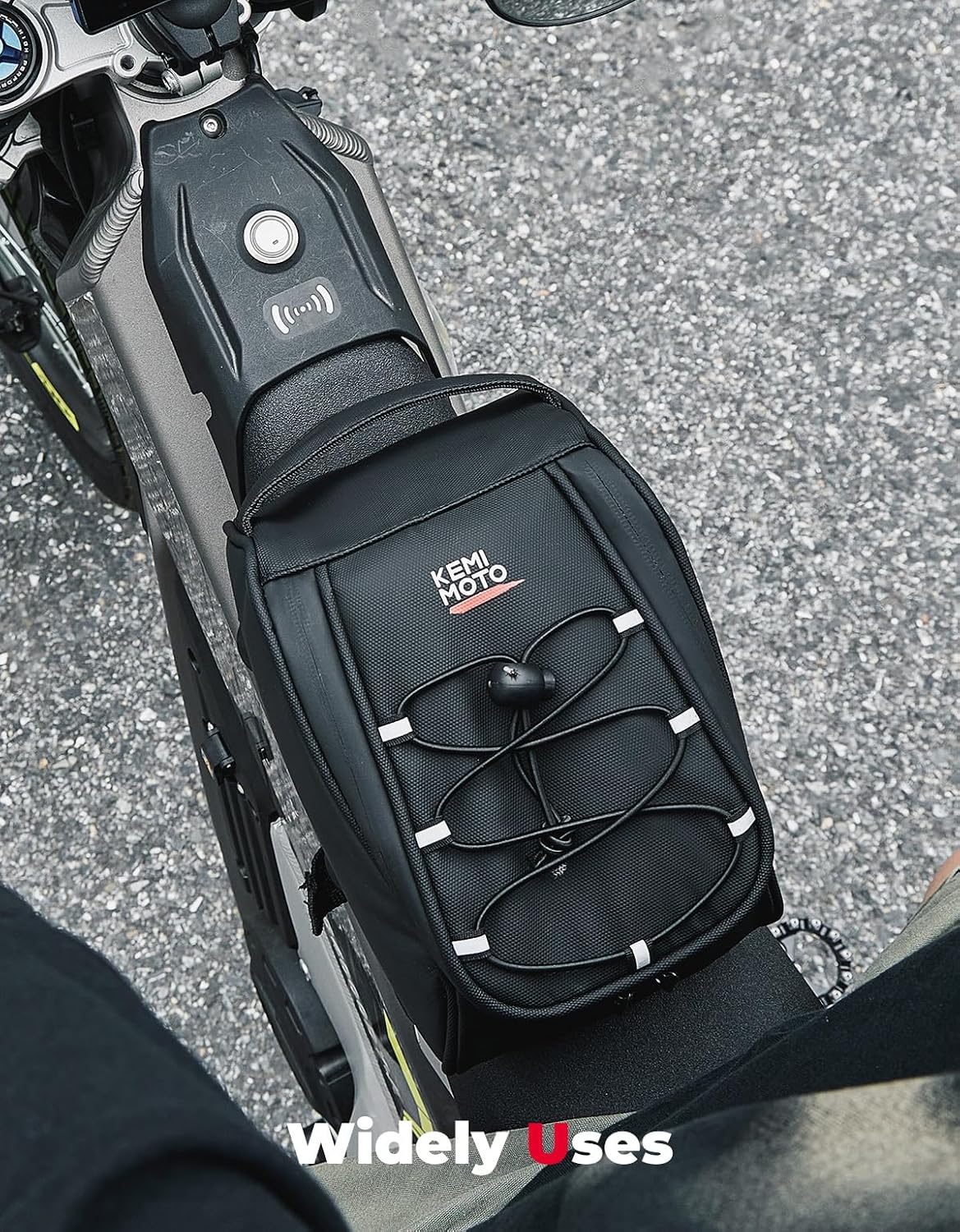 KEMIMOTO Dirt Bike Frame Bag, Waterproof Front Battery Bag Storage Pouch Compatible with Sur-Ron Light Bee X, S X160, X260 Soleil 01 E-Ride Pro SS/S ridstar q20 Talaria E-Bike,Dual Sport 2.5L Silver