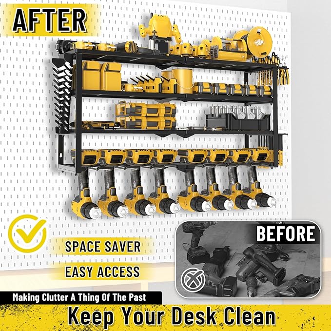 Heavy Duty Power Tool Organizer Wall Mount, Cordless Drill Hanger Storage Rack - Image 7