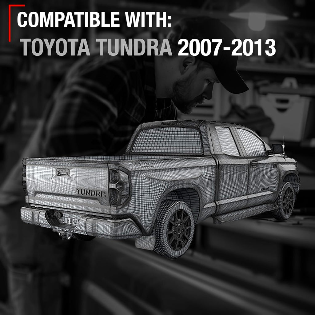 T1A Tailgate Handle Assembly Replacement, Upgraded Metal - Compatible with 2007-2013 Toyota Tundra - Liftgate Latch Handle, Textured Black No Camera Hole - OEM 69090-0C040, 81213, TO1915113