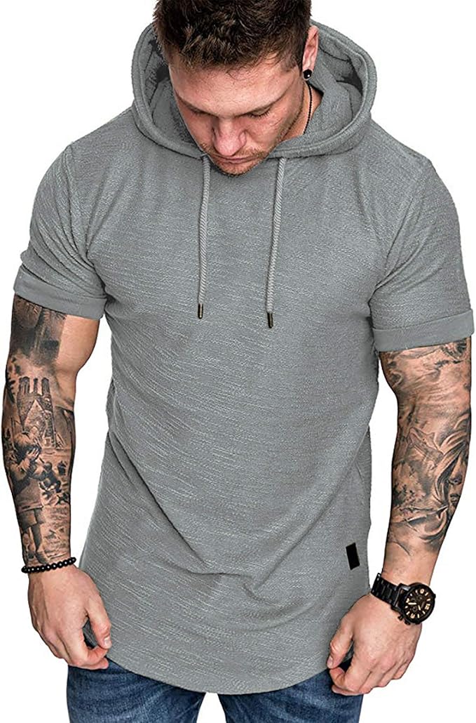 Lexiart Mens Fashion Athletic Hoodies Sport Sweatshirt Solid Color Fleece - Image 3