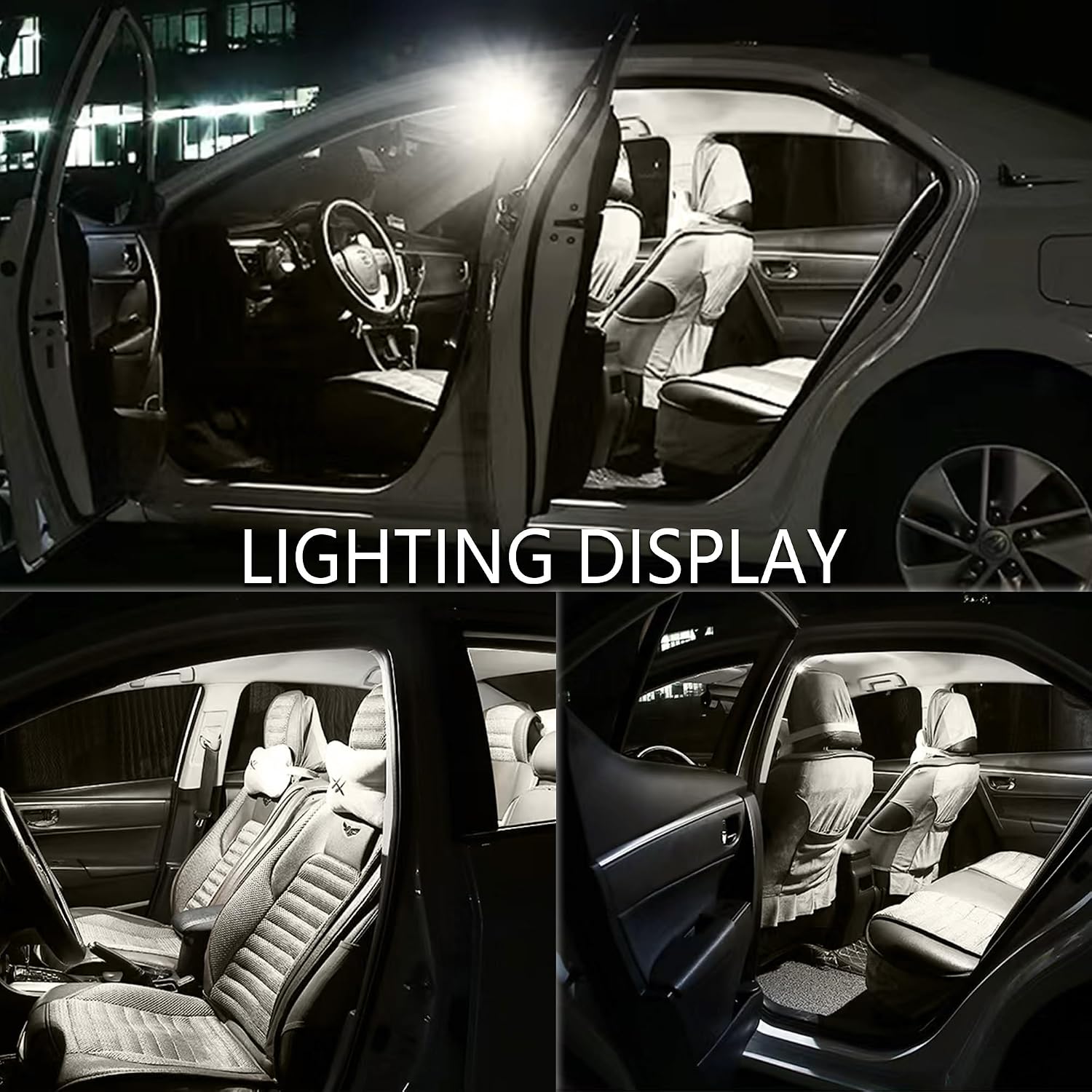 Stacool 10PCS T10 Interior Car Lights,12V Super Bright T10 LED Bulb for Map Lights,Reading Lights,License Plate Lights,Universal 5630 8SMD Car LED Lights Car Accessories for Most Cars (White)
