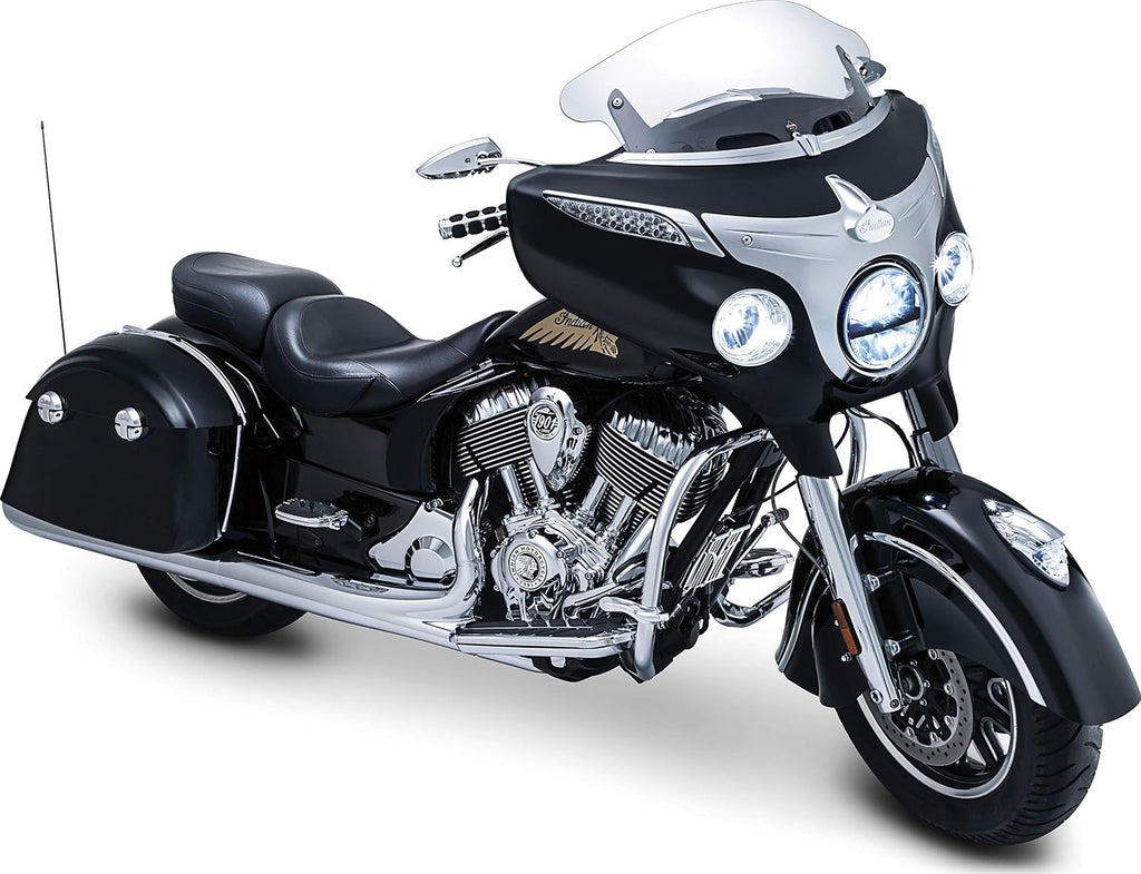 Kuryakyn 5670 Motorcycle Accent Accessory: Saddlebag Trim Top for 2014-19 Indian Motorcycles, Chrome