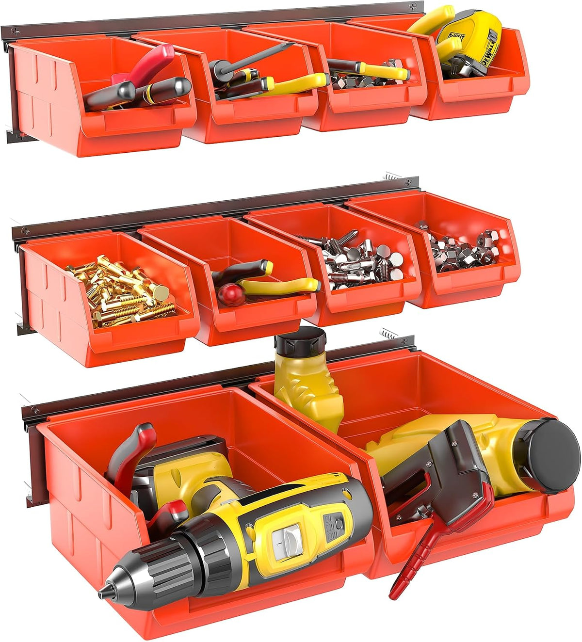 walmann wall mount storage bins for small parts, main product view