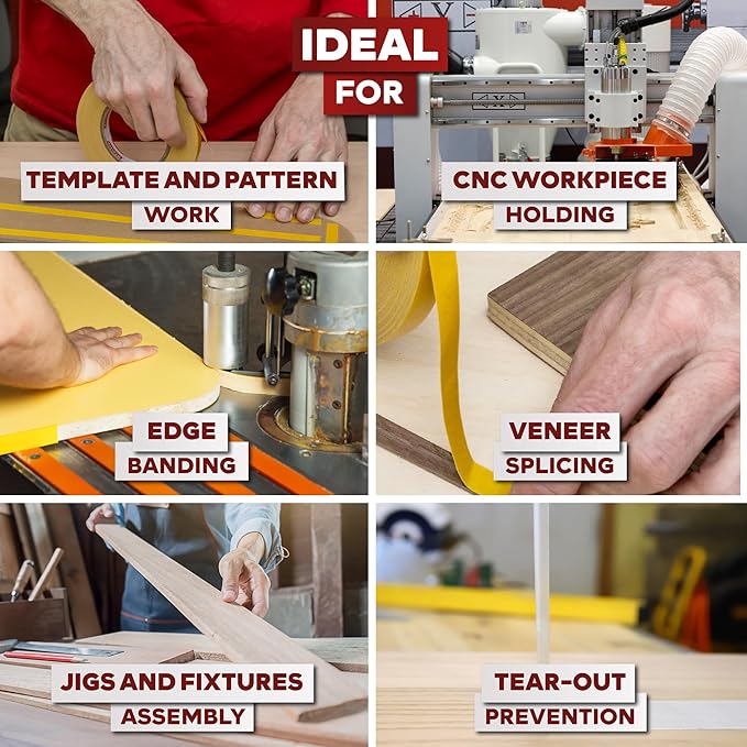 XFasten Double Sided Woodworking Tape 3 Inches x 90 Feet, Residue-Free and - Image 4