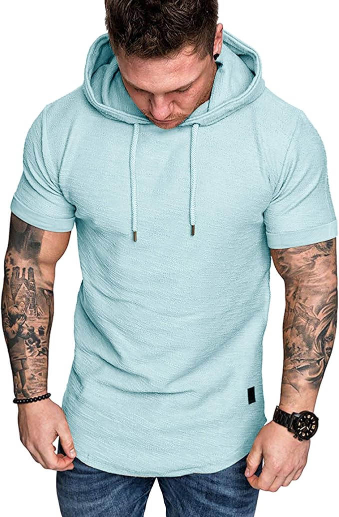 Lexiart Mens Fashion Athletic Hoodies Sport Sweatshirt Solid Color Fleece - Image 3