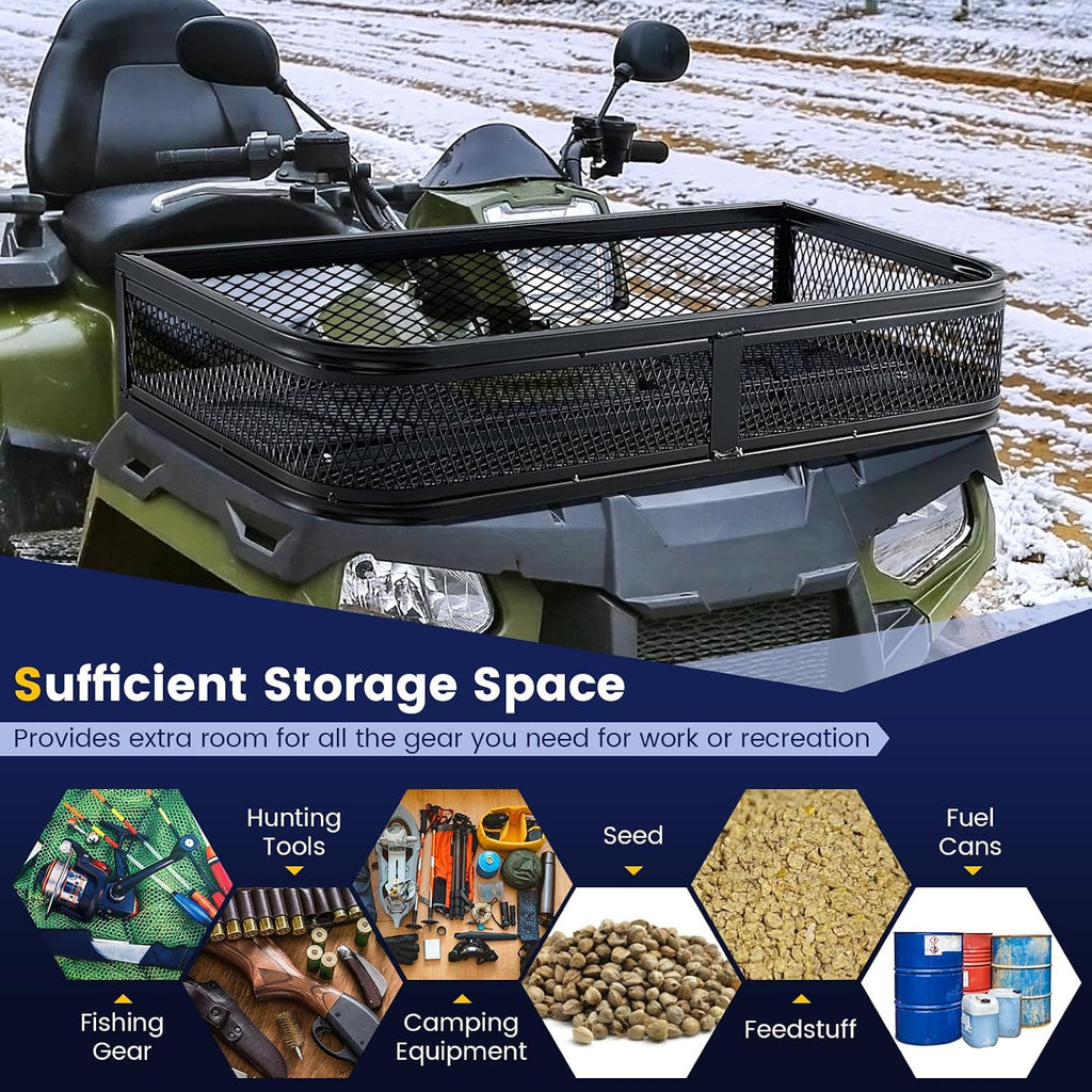 ATV Front Loading Basket | Luggage rack basket, 92 x 44 x 16.5 cm