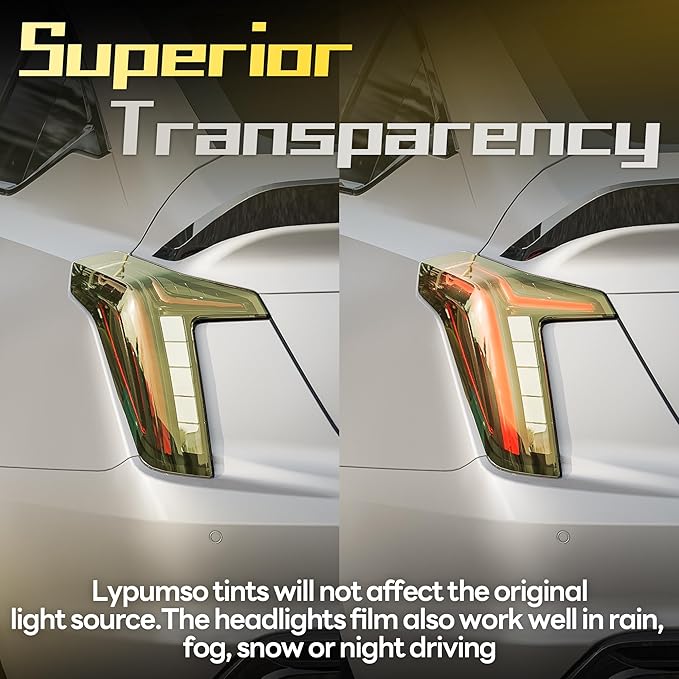 Lypumso 16 x 60 Inches Headlight Taillight Car Tint Vinyl Film, Self Adhesive - Image 5