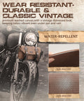 NICECNC Motorcycle Handlebar Bag Universal Canvas Motorcycle Tool Bag for Front Fork Sissy Bar Storage Pouch Dyna Softail Sportster Scooter