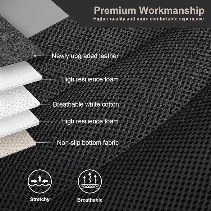 GIANT PANDA 2 Pcs Front 3D Air Mesh Car Seat Cover Custom Fit Ford F150 F250 - Image 4