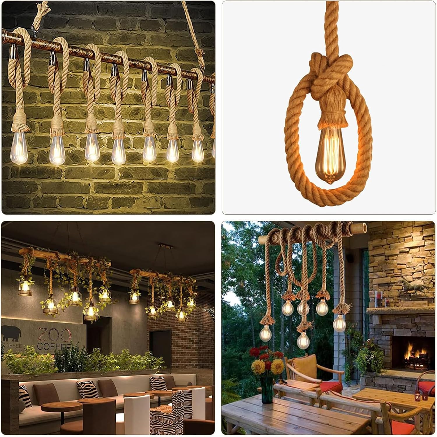 Upgraded Jute Rope, 1 Inch x 50 FT Manila Rope, Natural Jute Rope, Heavy Duty Hemp Rope for Docks,Railing, Climbing, Decorating