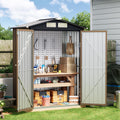 Breezz 5x3FT Outdoor Steel Storage Shed, Lockable Doors, Compact Metal Tool Shed