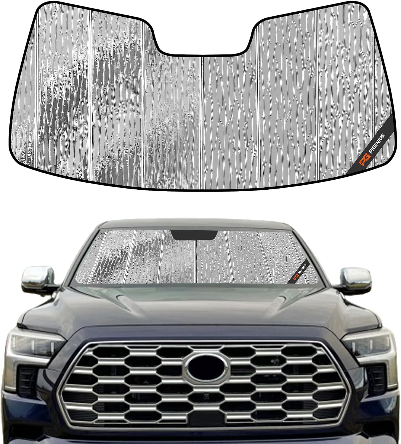 Pigenius Windshield Sunshade for Toyota Sequoia 2023-2026 Front Window Shade - AstraGuard