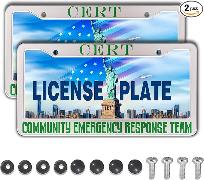License Plate Frames Black Green Automotive Exterior Accessories Cert Community by Unknown