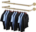 addgrace industrial pipe clothing garment rack gold 34.5, main product view