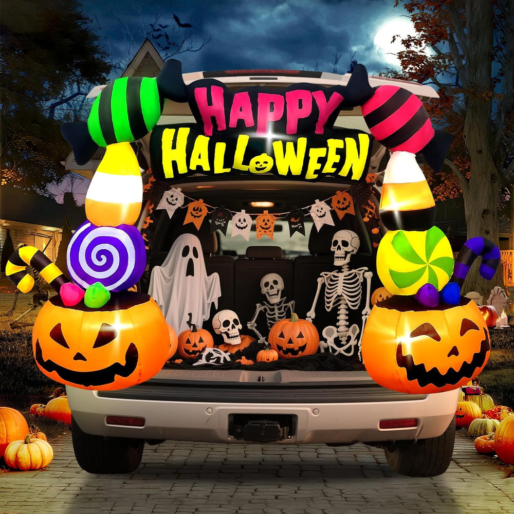 Kalolary 6FT Height Halloween Inflatables Trunk or Treat Car Decorations, Can...