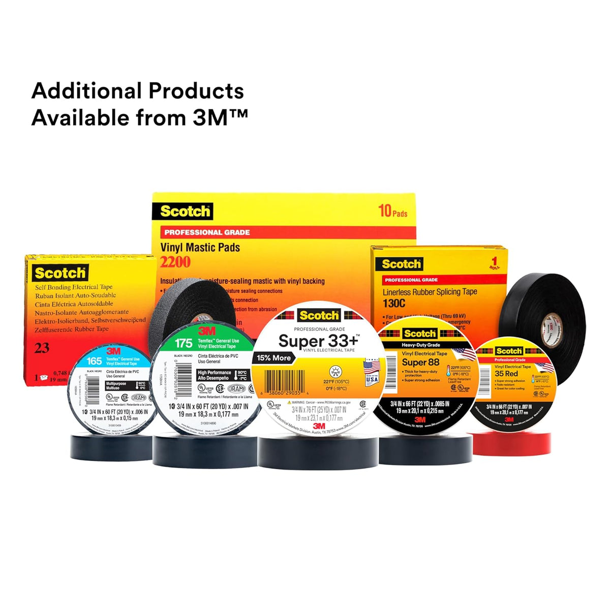 3m scotch electrical tape super 88, 3/4 in, package contents