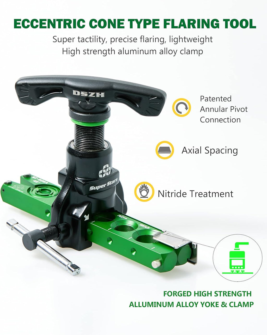 super stars flaring tool kit 1/4in - 3/4in, close-up detail