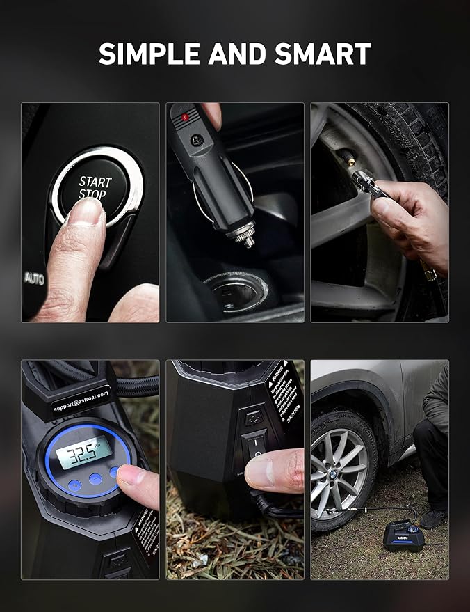 AstroAI Tire Inflator Portable Air Compressor Tire Air Pump - Image 9