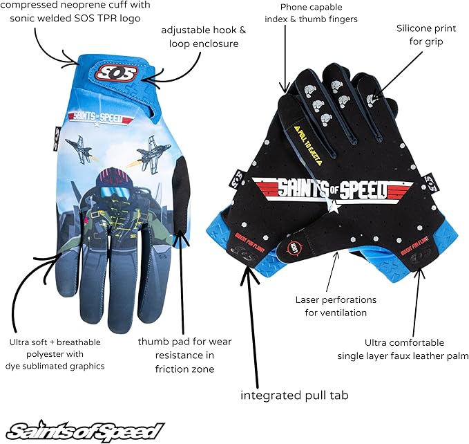 Saints of Speed Dirt Bike Gloves – Motocross, Mountain Bike, Motorcycle - Image 3