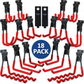 3-H Slatwall Accessories 18 Pack, Slatwall Hooks & Hangers Multi Sizes