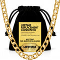 lifetime jewelry mens womens cuban link chain necklace, main product view