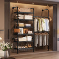 wall mounted closet system, heavy duty 2-row clothes, main product view
