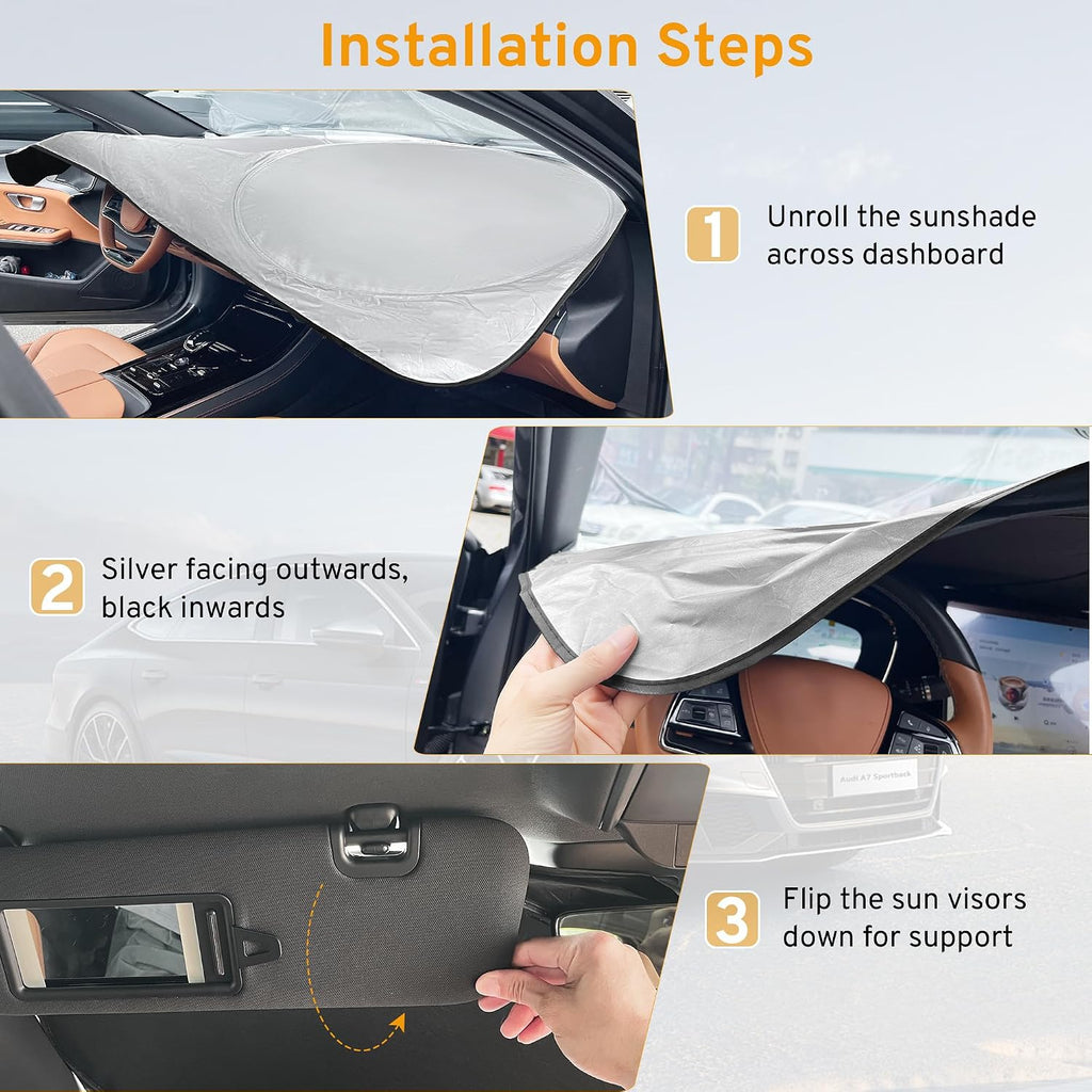 XHRING Windshield Sun Shade for Lexus is IS250 IS350 IS300 IS460 is Couple ES ES350 RC CT LS UX Series Accessories, Car Front Window Sunshade Sun Visor Shield for Lexus Sedans Sun Protection