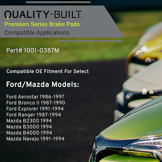 Premium Semi-Metallic Front Brake Pads Compatible